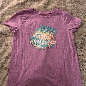 5/$10 item Purple Graphic T-Shirt with Dolphin Design